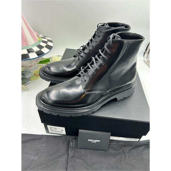 Men\'s Saint Laurent combat boots size 42 made in Italy NWT main image 12
